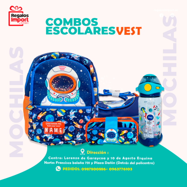 Combo Mochila niño